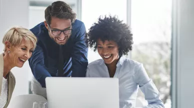 Photo of HR team brainstorming about company culture and workplace improvement