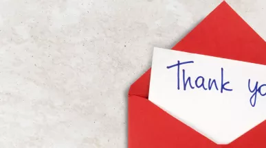 Holiday card for employees that says "Thank You"