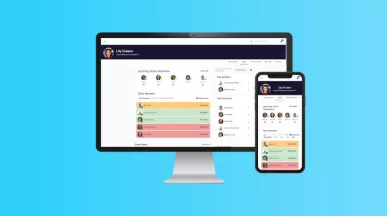 Inspirus Connects manager teams dashboard to track and monitor recognition and engagement activity of team members